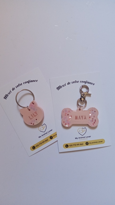 pendentif personnalisé chat et chien